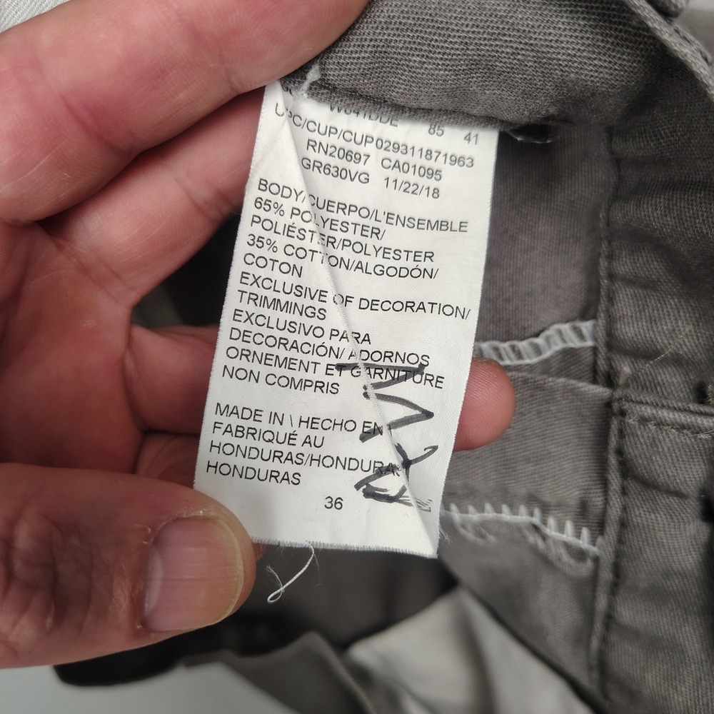 Genuine Dickies Shorts Mens 36 Grey Flat Front Work Twill Blend GR630VG - Picture 3 of 9